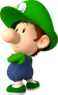 Artwork of Baby Luigi from Mario Kart Wii (also used in Mario Super Sluggers and Mario Kart Tour)