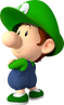 Artwork of Baby Luigi from Mario Kart Wii (also used in Mario Super Sluggers and Mario Kart Tour)