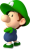 Artwork of Baby Luigi from Mario Kart Wii (also used in Mario Super Sluggers and Mario Kart Tour)