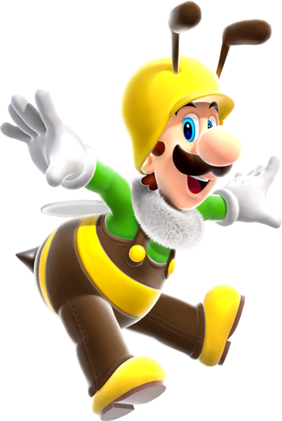 File:Bee Luigi Super Mario Galaxy.png