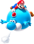 Mario on Blimp Yoshi from Super Mario Galaxy 2