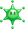 Artwork of the green Big Paint Star from Paper Mario: Color Splash