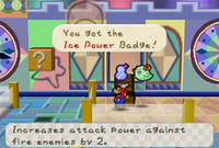 Obtaining the Ice Power badge in Shy Guy's Toy Box
