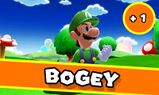 Luigi receiving a Bogey