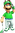 Artwork of Luigi with a surprised face in Mario Golf: Super Rush