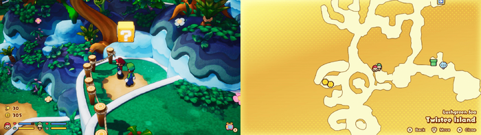 Fifth ? block in Twistee Island from Mario & Luigi: Brothership