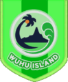 A green Wuhu Island flag