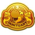 A Wild Yoshi Sanctuary gold badge from Mario Kart Tour