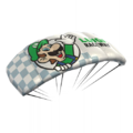 A parafoil with the Luigi Raceway logo