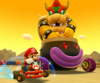 Thumbnail of the Funky Kong Cup Challenge from the 2022 Cat Tour; a Vs. Mega Bowser challenge set on RMX Choco Island 1