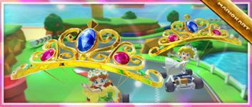 The Glittering Glider Pack from the Princess Tour in Mario Kart Tour