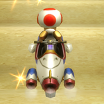 Toad performing a Trick in Mario Kart Wii