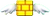 Screen-cropped sprite of a Flying Gold Block from New Super Mario Bros. 2.