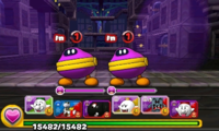 Screenshot of World 8-Ghost House 2, from Puzzle & Dragons: Super Mario Bros. Edition.