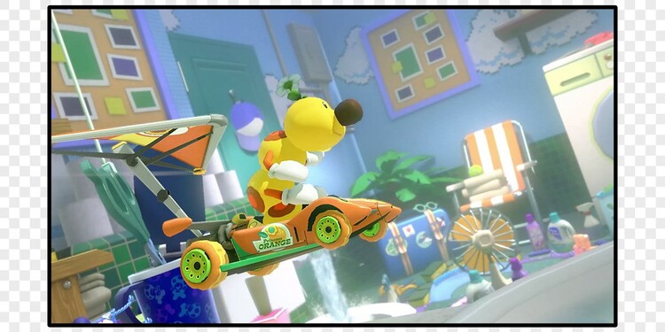 Screenshot of Wiggler in Mario Kart 8 Deluxe shown with question 8 of the Mario Kart 8 DLC Character Personality Quiz.