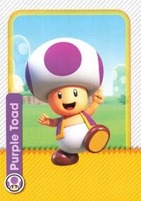 Purple Toad card from the Super Mario Trading Card Collection