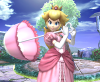 Princess Peach holding her Parasol in Super Smash Bros. Brawl