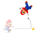 Mario side somersaulting