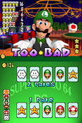 The player losing the round in Super Mario 64 DS