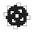 Sprite of the icon for a Spike Ball in the Super Mario Bros. style of Super Mario Maker 2. It appears in the user-interface for editing mode.