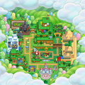The updated map of Super Mario Land at Universal Studios Japan