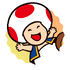 Sticker of Toad from Mario Party Superstars