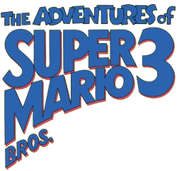 The logo for The Adventures of Super Mario Bros. 3