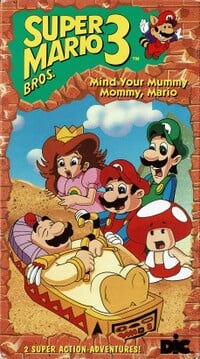 The front cover for the Mind Your Mummy Mommy, Mario VHS release