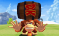 A DK Barrel in Mario Golf: World Tour
