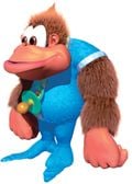 Artwork of Kiddy Kong looking to the side from Donkey Kong Country 3: Dixie Kong's Double Trouble!
