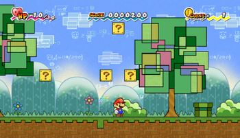 First four ? Blocks in Lineland Road of Super Paper Mario.