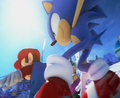 Mario and Sonic competing in the event in the game's opening.