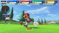 Mario, Luigi, Peach, and Bowser playing Speed Golf