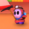 A red Exploring Shy Guy, from Mario Kart Tour