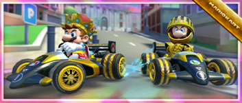 The Black B Dasher Mk. 2 Pack from the 2023 Anniversary Tour in Mario Kart Tour