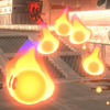 A Fire Snake seen in Mario Kart World