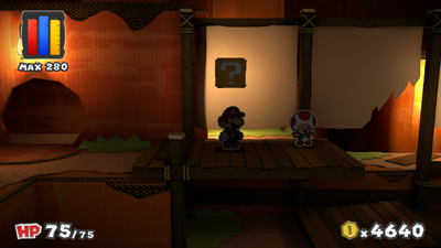 Third ? Block in Marmalade Valley of Paper Mario: Color Splash.