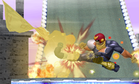 Falcon Kick in Super Smash Bros. Melee and Super Smash Bros. Brawl.