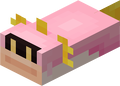 A pink Splounder in Minecraft