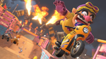 Wario & several racers near the start of the course