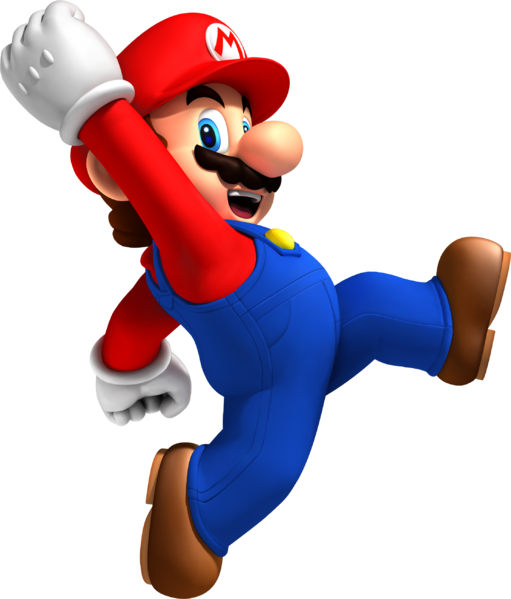 File:NSMBW Mario Jumping Artwork.png