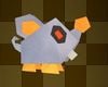 An origami Scaredy Rat from Paper Mario: The Origami King.