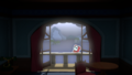 A Shy Guy jumping out of the window in room 203.