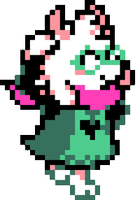 A GIF of Ralsei spinning. Look at him go!