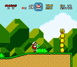 Screenshot of Super Mario World showing a Pokey in Yoshi's Island 4