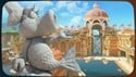 Depicts Salty Salty Speedway’s thumbnail, a track in Mario Kart World's Banana Cup.