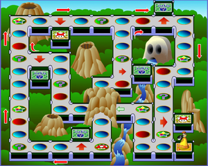 Shy Guy's Game Board in the Mario Party 4 Flash game