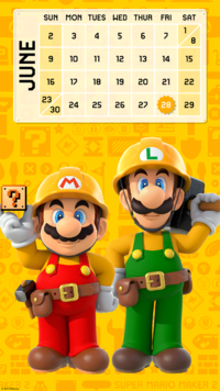 Super Mario Maker 2 June Calendar B Phonepaper.png