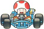 Artwork of Toad for Super Mario Kart