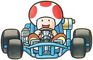 Artwork of Toad for Super Mario Kart